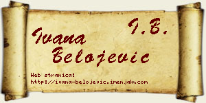 Ivana Belojević vizit kartica